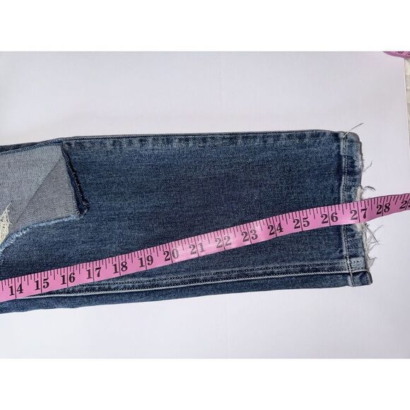 Flying Monkey Jeans High Rise Mom Jeans Distressed Ripped Stretch 90s Ankle 24 - Picture 14 of 16